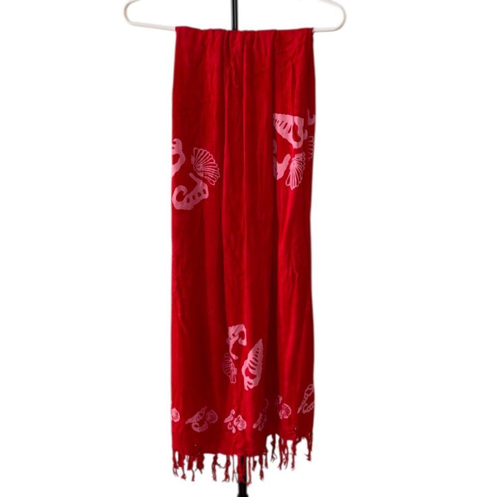 Hawaii Red Printed Sarong Wrap